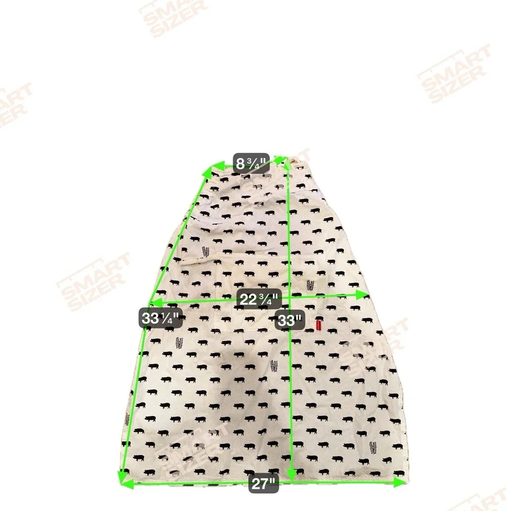 Pig & Bacon Apron Black White Teroforma 100% Cotton‎